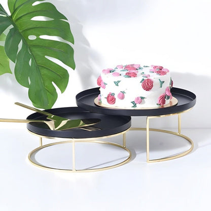 Metal Cake Stand or Steel Cake Server (pack of 2)