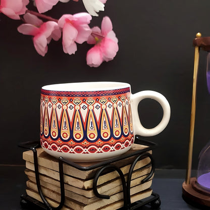 Handcrafted Jaipuri Design Tea and Coffee Mugs (Set of 6)